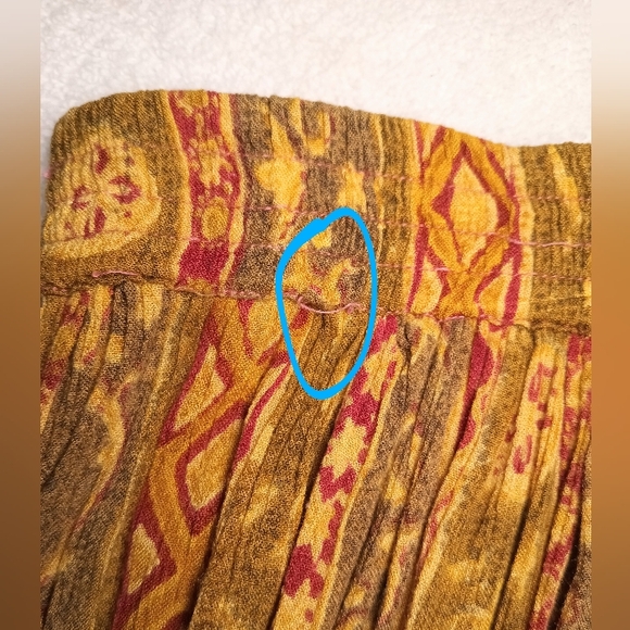 Vtg 90's/Y2K festival Indian handmade maxi skirt sz. S - Picture 8 of 12